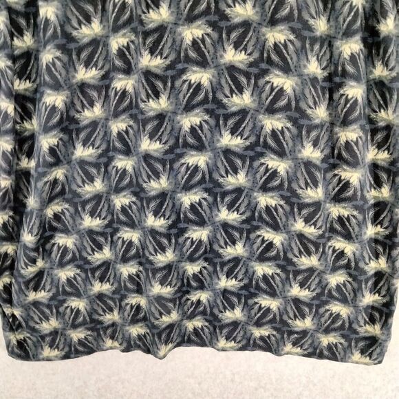 Geoffrey Beene Shirt Mens Size L Silk Blend Button Down Black Tropical Hawaiian - Picture 9 of 10